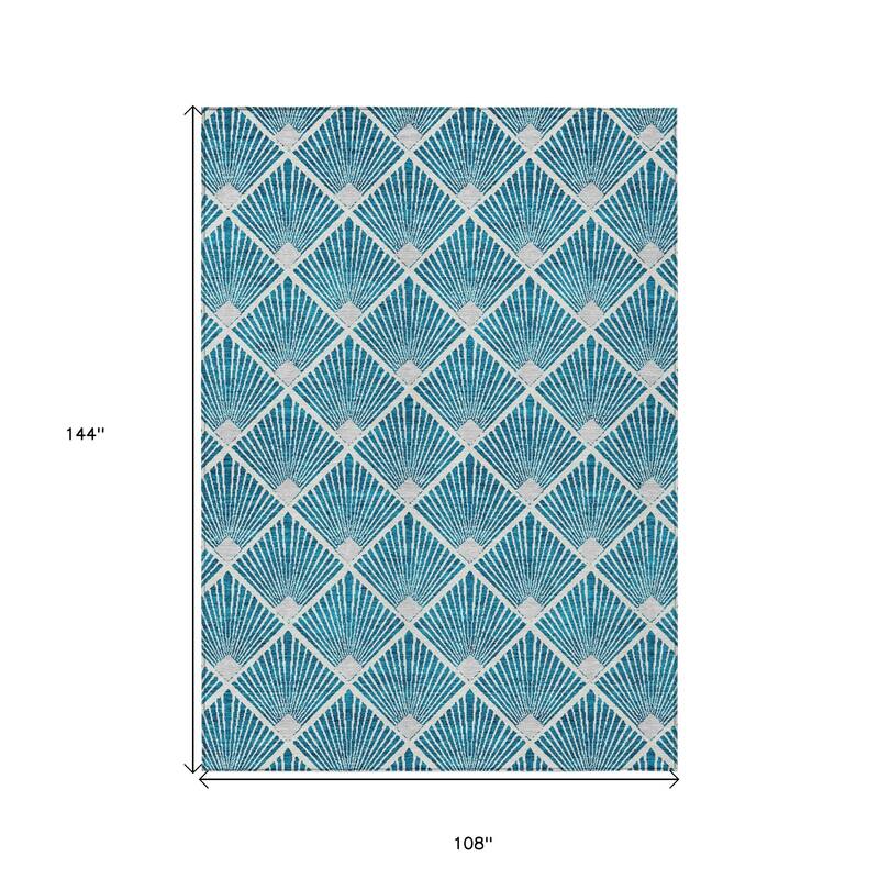 HomeRoots Geometric Transitional Rectangle Outdoor Rug
