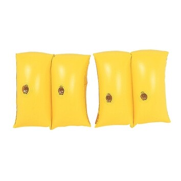 Set of 2 Yellow Inflatable Swimming Pool Arm Floats for Kids 3-6 Years