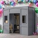 preview thumbnail 1 of 14, Elegant Twin Size House Loft Bed With Ladder and Wardrobe, Health and Comfort, Sturdy Construction & Safety Guaranteed, Grey Grey