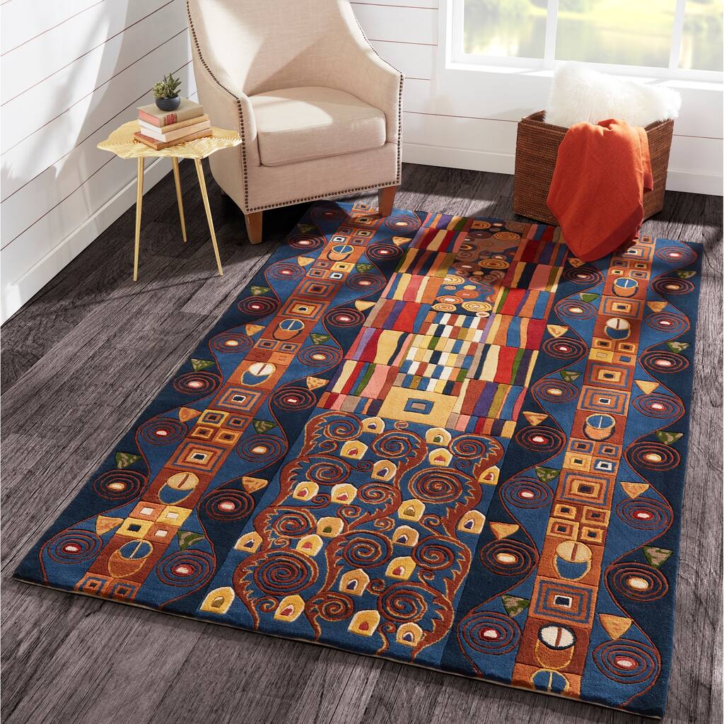 Momeni New Wave Hand Tufted New Zealand Wool Geometric Area Rug. - On ...