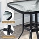 preview thumbnail 6 of 11, Outdoor Bar Stools Patio Bar Chairs and Glass Bar Table with Umbrella Hole