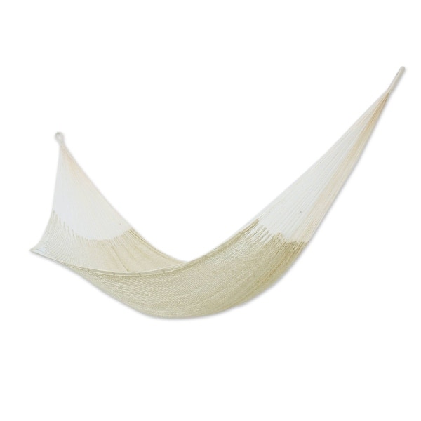 slide 1 of 3, NOVICA Cotton Caribbean Sands Double Hammock (Mexico) - 151 Beige - 151