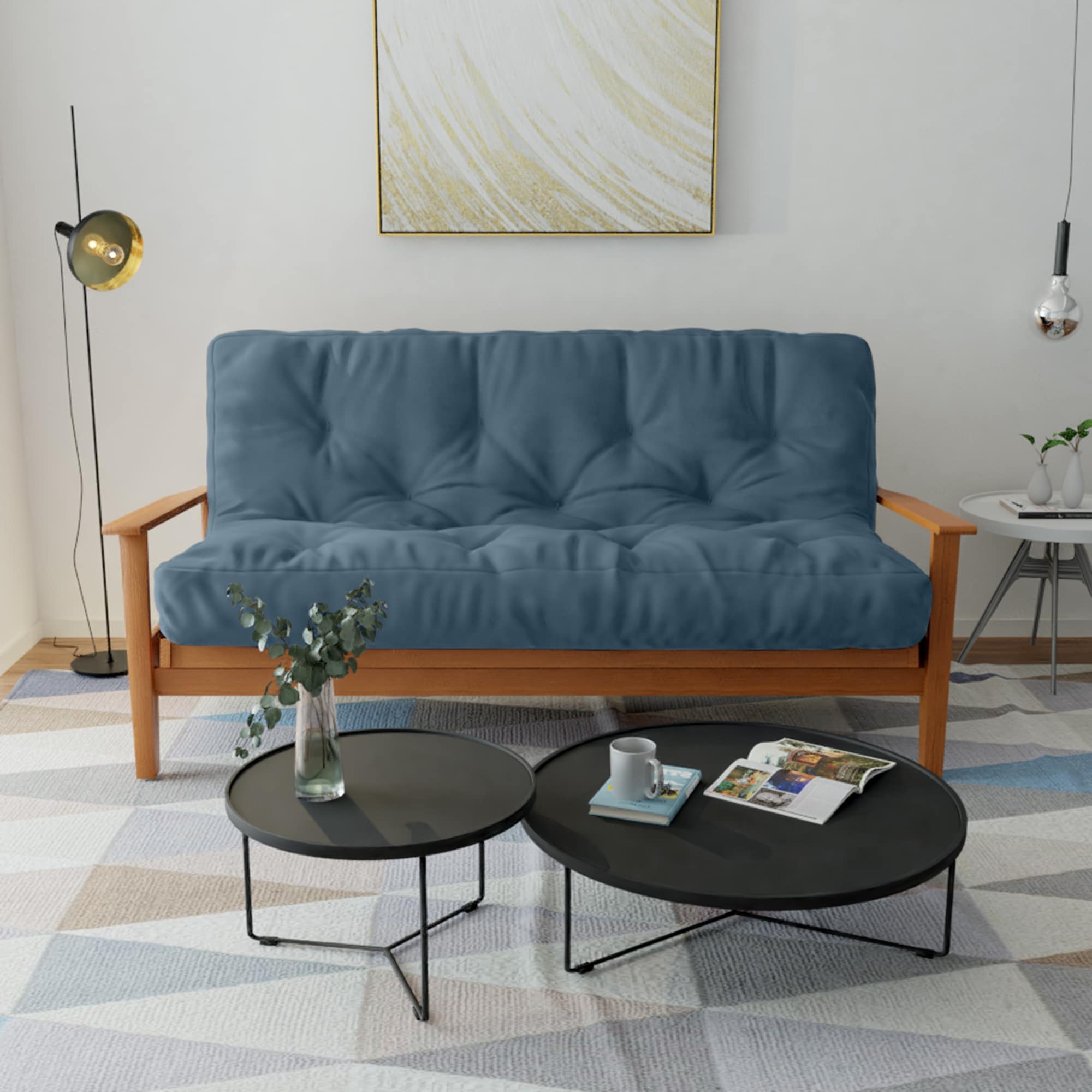Loosh Home 10" Tufted Foam Futon Mattress Canvas Cover