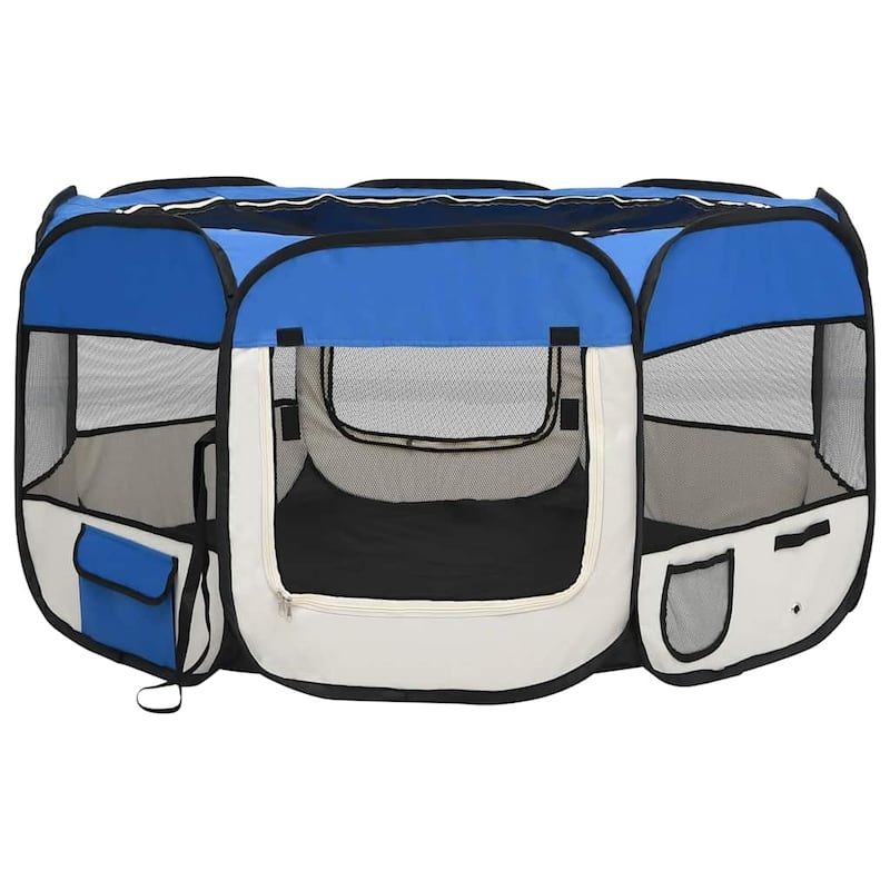 vidaXL Foldable Dog Playpen with Carrying Bag Dog Kennel Puppy Run Playpen
