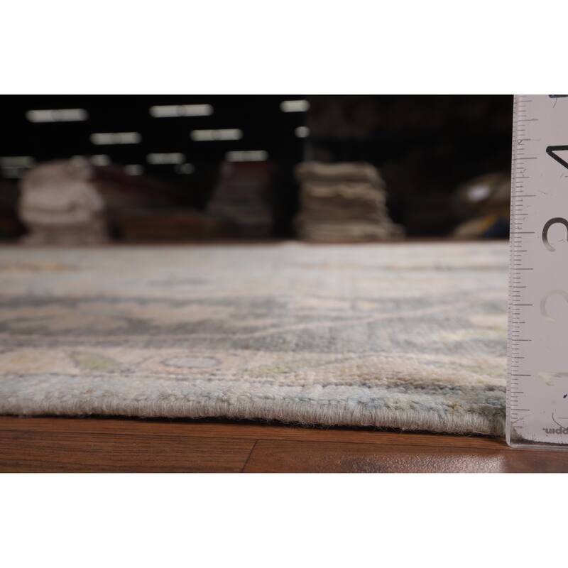 Vegetable Dye Oushak Area Rug Hand-Knotted Turkish Wool Carpet - 8'0"x 9'11"