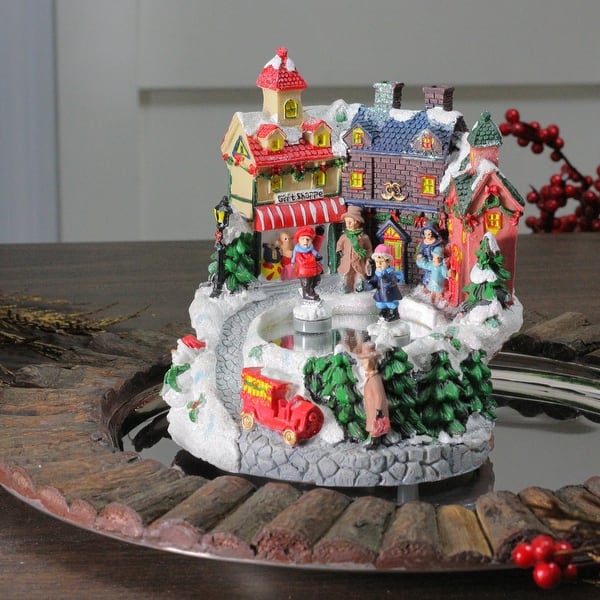 Shop 6 75 Animated Victorian Street Ice Skating Winter Scene