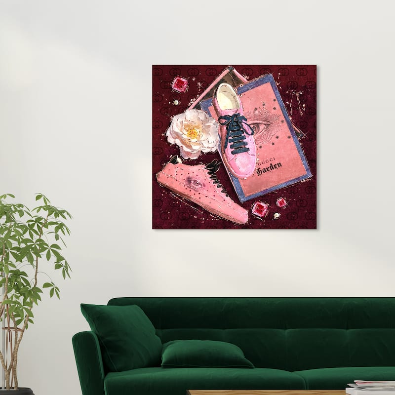 Wynwood Studio Canvas Fashion and Glam Secret Treasures Pink and Modern & Contemporary Wall Art Canvas Print - 30 x 30