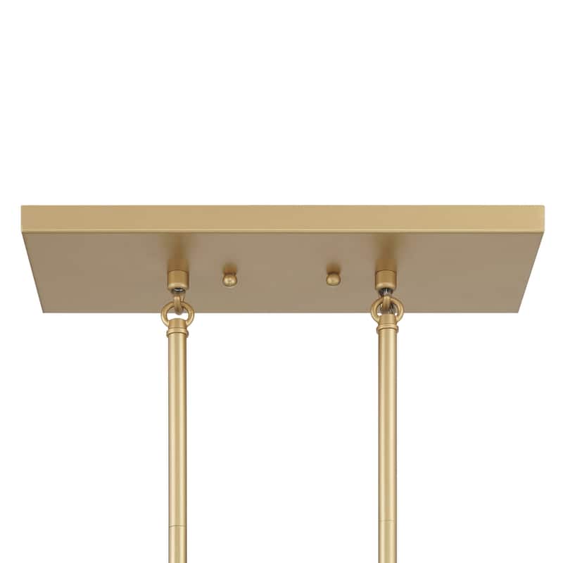 Modern Brass 8-light Linear Chandelier Candle Island Lighting with UL Certified - 43.3'' W