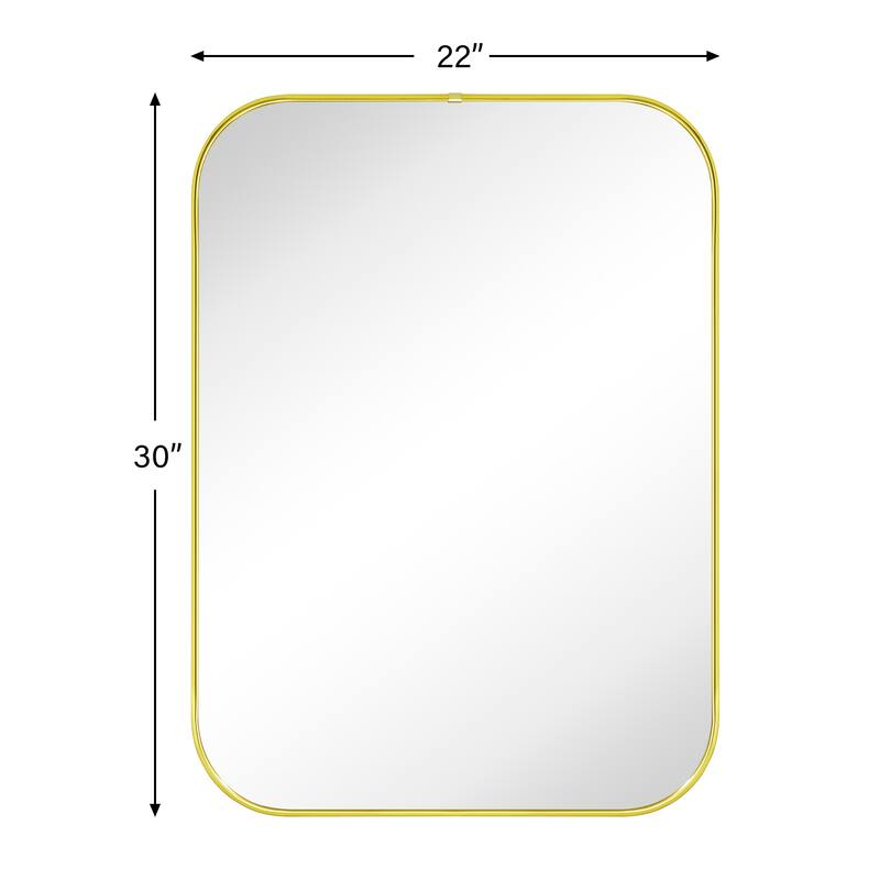 TEHOME Lucia Contemporary Rounded Rectangle Bathroom Vanity Mirror