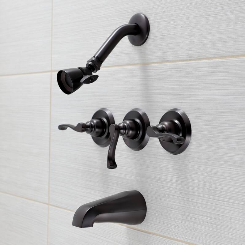 Kingston Brass Royal Three-Handle Tub and Shower Faucet