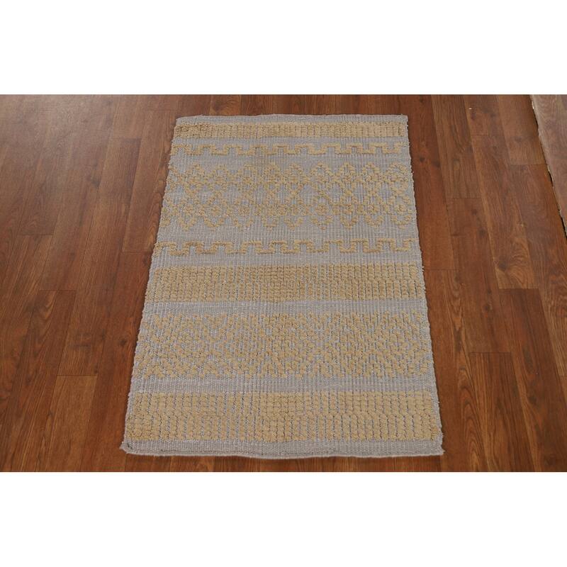 Moroccan Oriental Accent Rug Handmade Wool Carpet - 2'0"x 3'0"