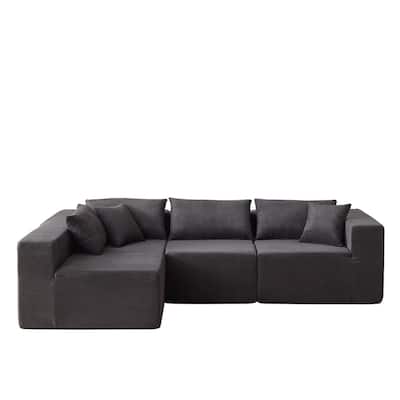 Convertible Modular Sleeper Couch L Shaped Cloud Sofa Bed