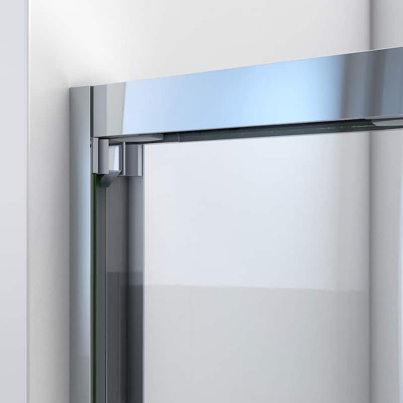 DreamLine Harmony 50-54 in. W x 76 in. H Semi-Frameless Bypass Shower Door in Brushed Nickel and Clear Glass
