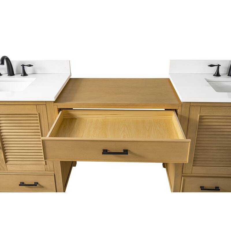 Estate 102" Double Sink Bathroom Vanity Modular Set
