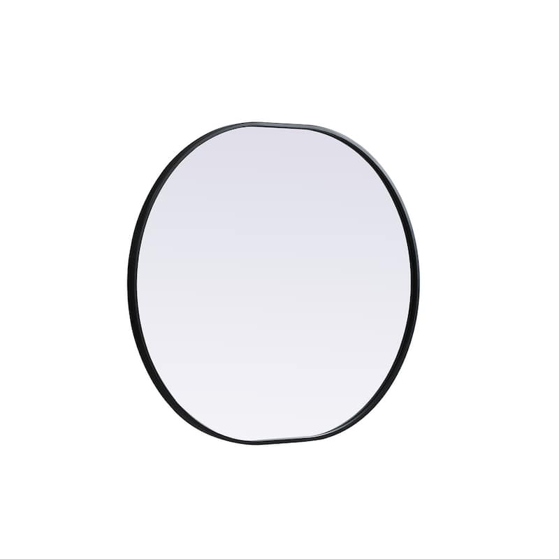 Indigo Home Metal Frame Oval Mirror 30x36 Inch