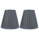 Option Pleated Gray Faux Silk