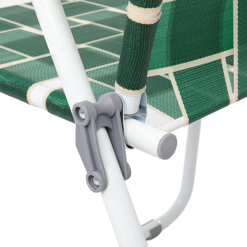 Outdoor Picnic Camping Folding Beach Chair Set of 2 - Dark Green
