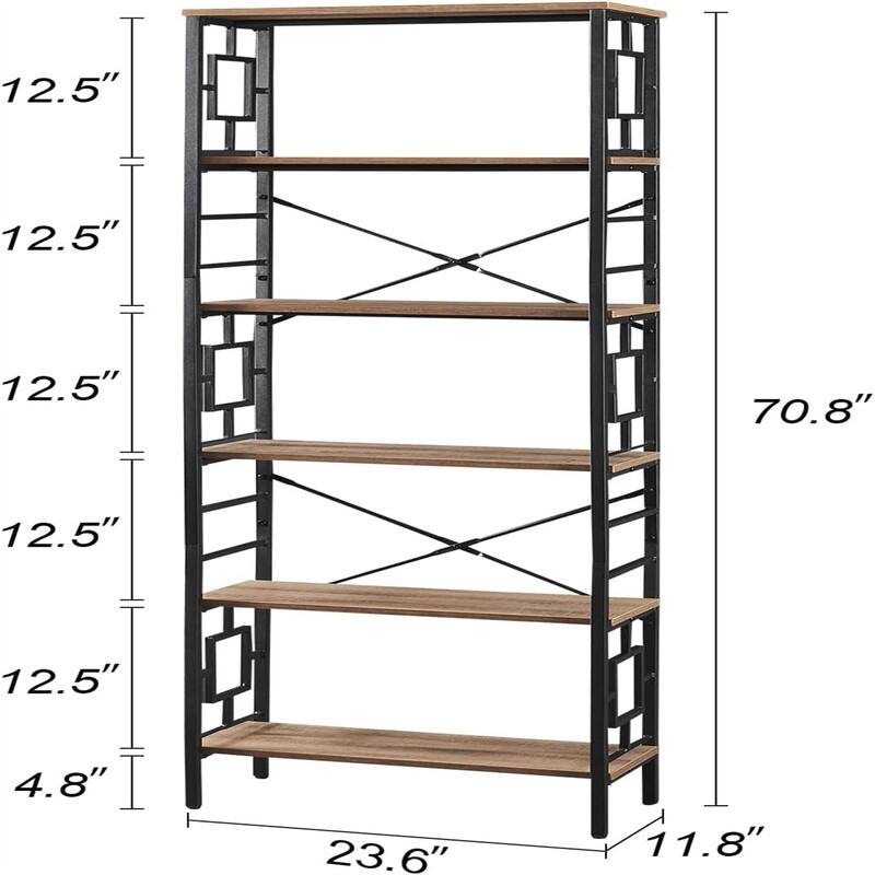 Tall Bookshelf Metal Bookcase and Bookshelves