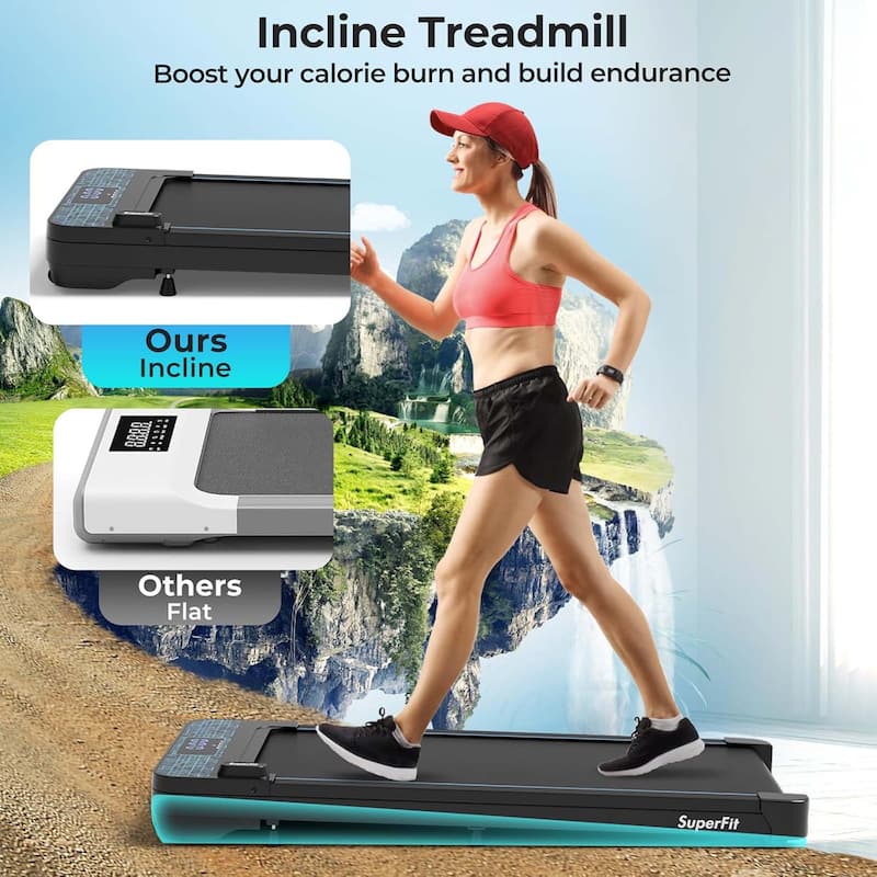3-in-1 Walking Pad Under Desk Adjustable Speed Compact Treadmill