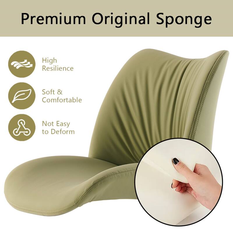 Ergonomic Faux Leather Office Chair, Swivel Task Chair