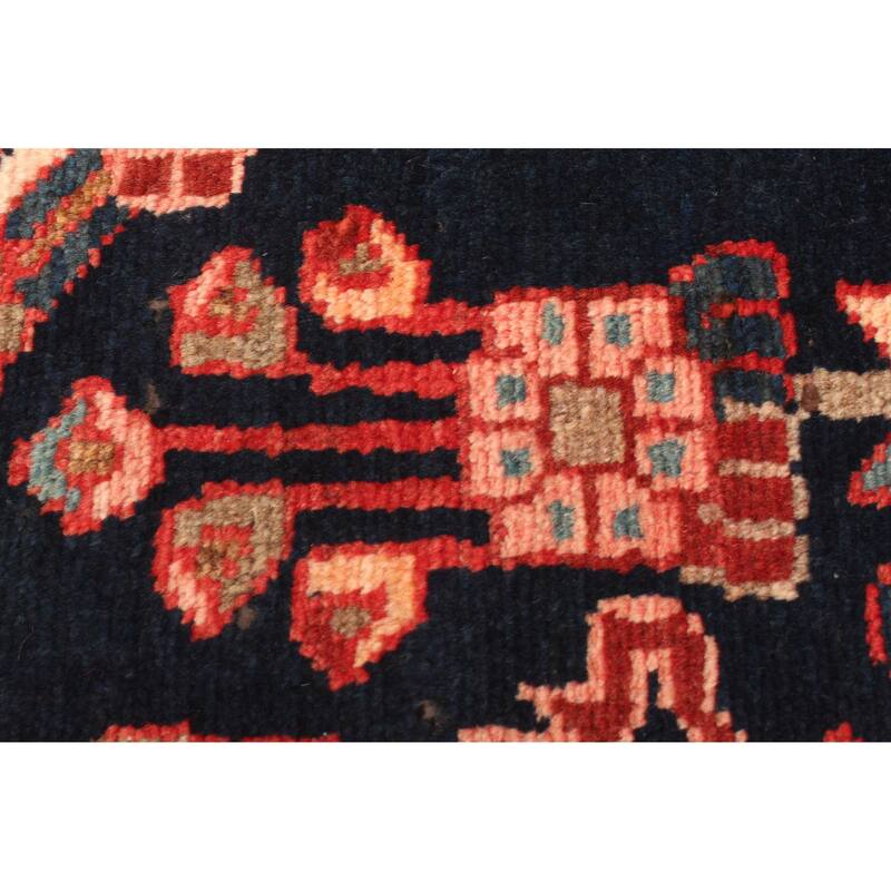 ECARPETGALLERY Hand-knotted Anadol Dark Navy Wool Rug - 2'9 x 10'1