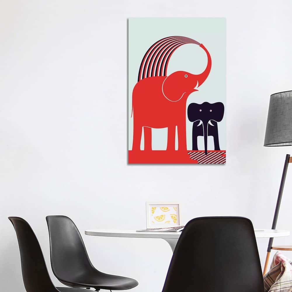 iCanvas "Red Elephant" by Greg Mably Canvas Print