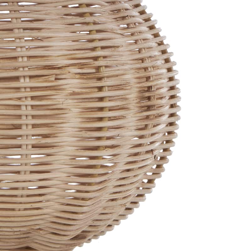 Rattan Handmade Woven Hourglass Decorative Vase with Dome Base - Brown - Roche River Decor
