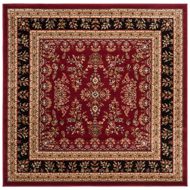 SAFAVIEH Lyndhurst Kuralay Traditional Oriental Area Rug - 6' x 6' Square - Red/Black