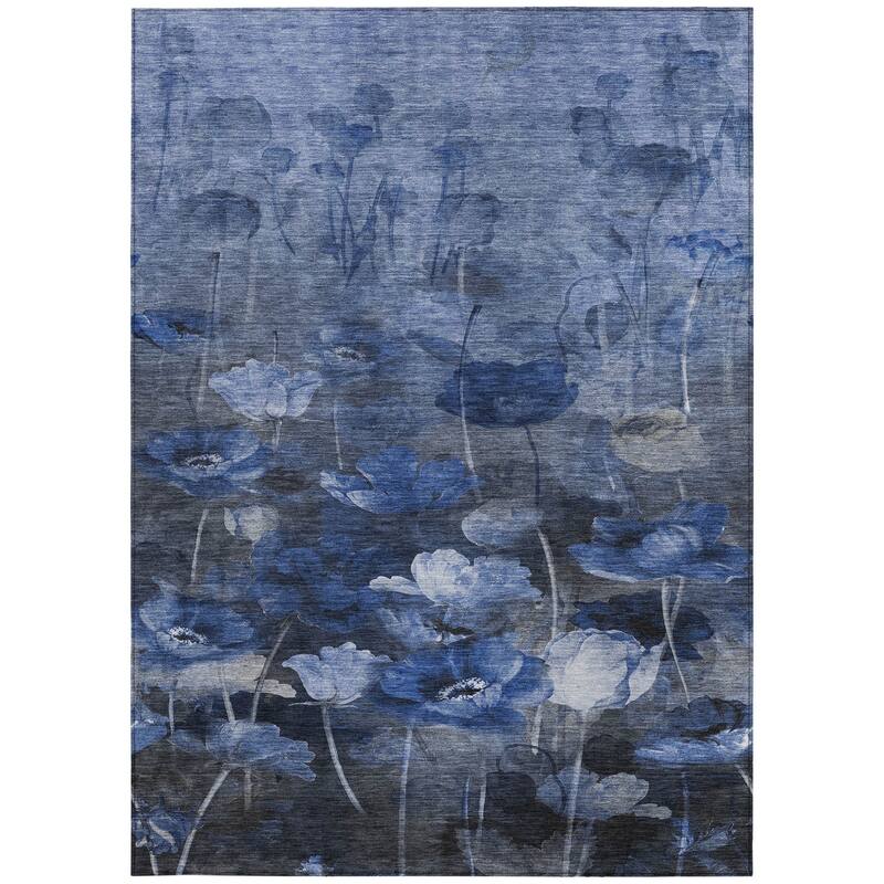 HomeRoots Floral Transitional Rectangle Outdoor Rug