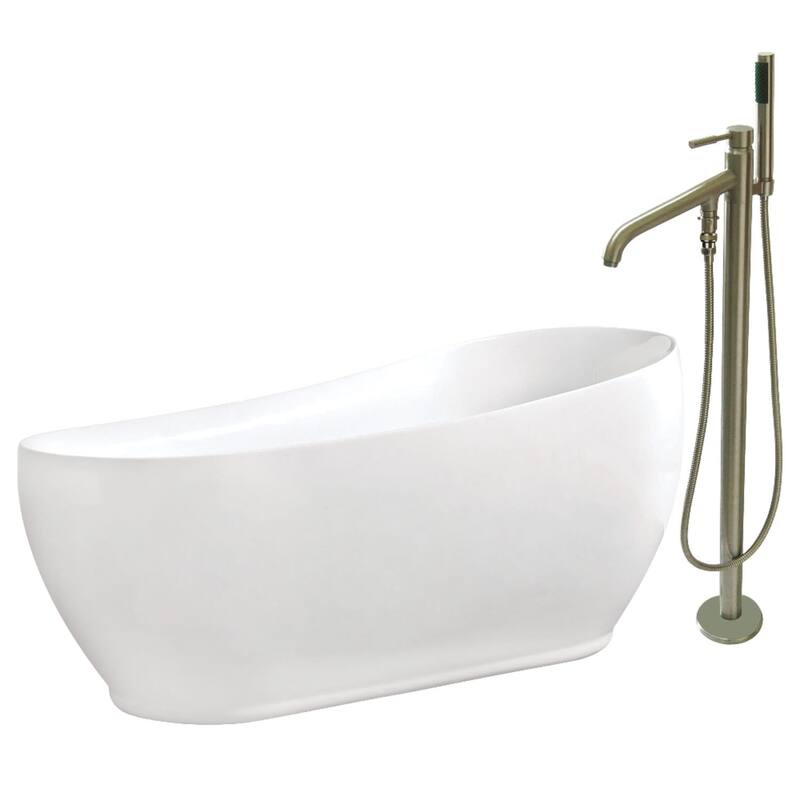 Kingston Brass Aqua Eden 71" Free Standing Acrylic Soaking Tub with