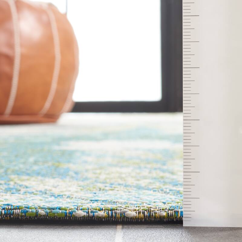 SAFAVIEH Barbados Didem Tropical Botanical Waterproof Patio Backyard Rug