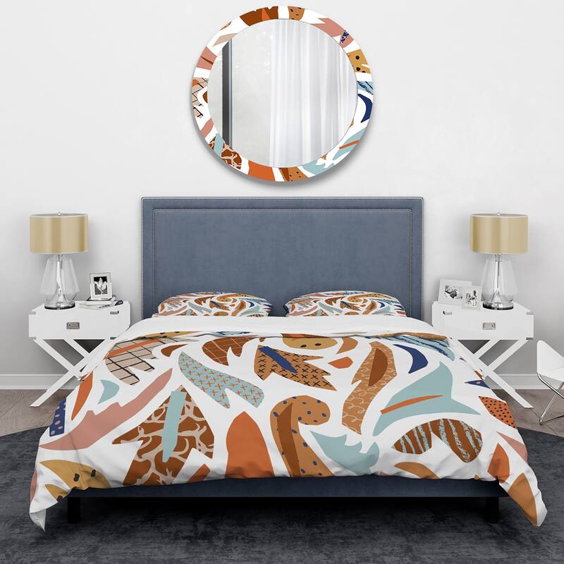 Designart 'Baroque Inspired Stylized Doodles' Bohemian & Eclectic Duvet Cover Set