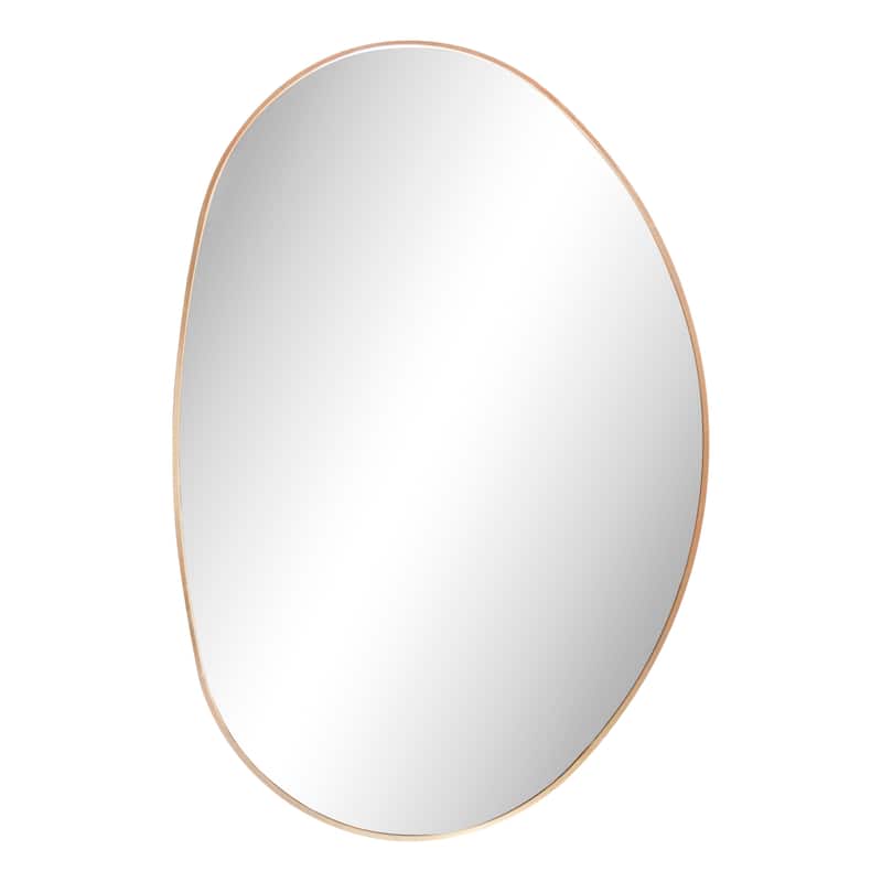JONATHAN Y Aurelia Medium Irregular Oval Metal Framed Wall Mounted Mirror - 36 H x 24 W x 1.08 D
