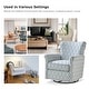 preview thumbnail 45 of 53, HULALA HOME Georg Transitional Floral Fabric Swivel Rocker Chair with Removable Backrest and Rolled Armrest Set of 2