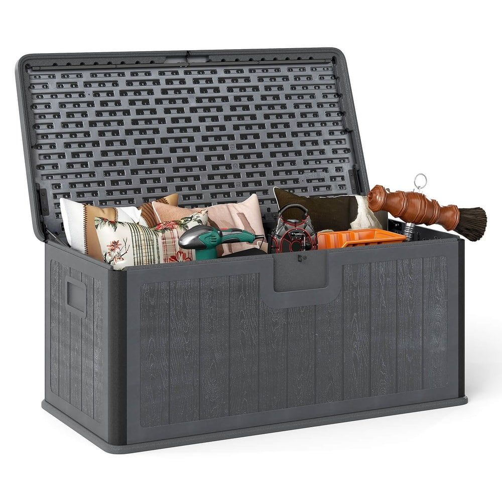 Costway Storage Box with Lockable Design & Gas Strut Handle 2 Person - See Details