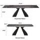 preview thumbnail 53 of 56, 110.24" Extendable Rectangular Sintered Stone Double Pedestal Dining Table Seat 8-12
