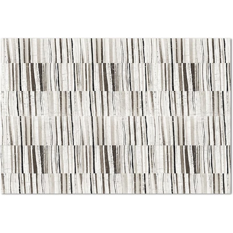 Neutral Stripes Design Deco-Floormat, Decorative Mat, Waterproof, Low Profile, Eco-Friendly Non Slip, Made in The USA (3' x 2') - Multi