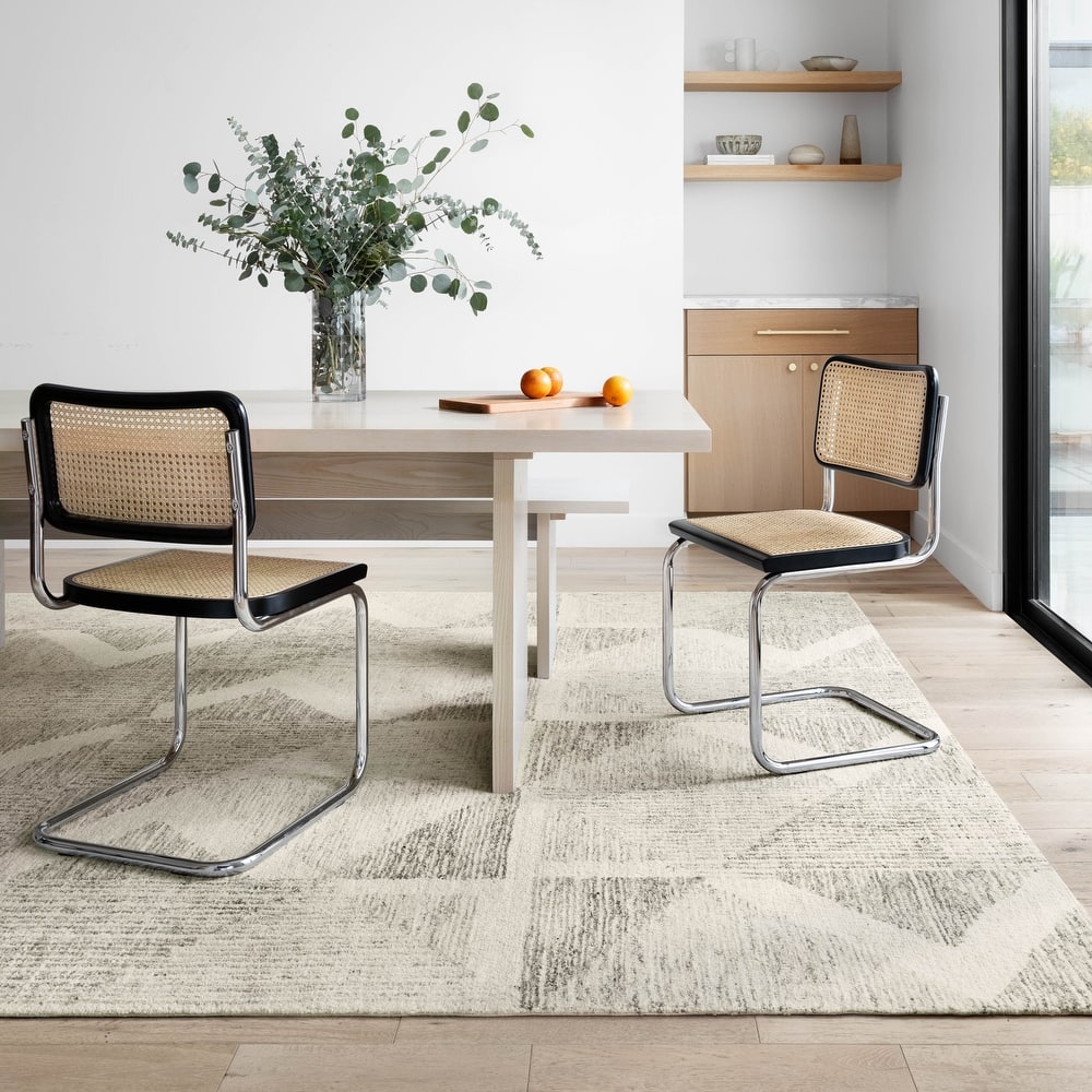 Alexander Home Aubrey Geometric 100% Wool Area Rug