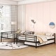 preview thumbnail 3 of 7, 2 In 1 Full XL Over Queen Metal Bunk Bed With Trundle,Save Space