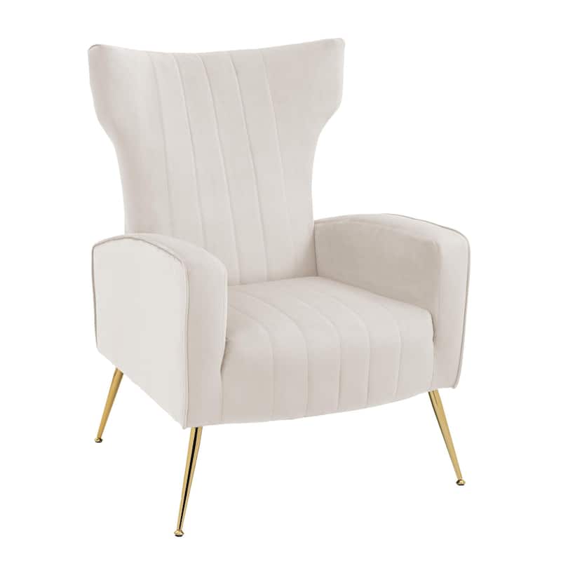 Velvet Accent Chair Upholstered Living Room Arm Chair