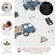 preview thumbnail 6 of 4, Sweet Jojo Designs Construction Truck Boy Toddler Weighted Blanket 5lbs for Kids - White/Grey Tire Track & Green, Blue Vehicles