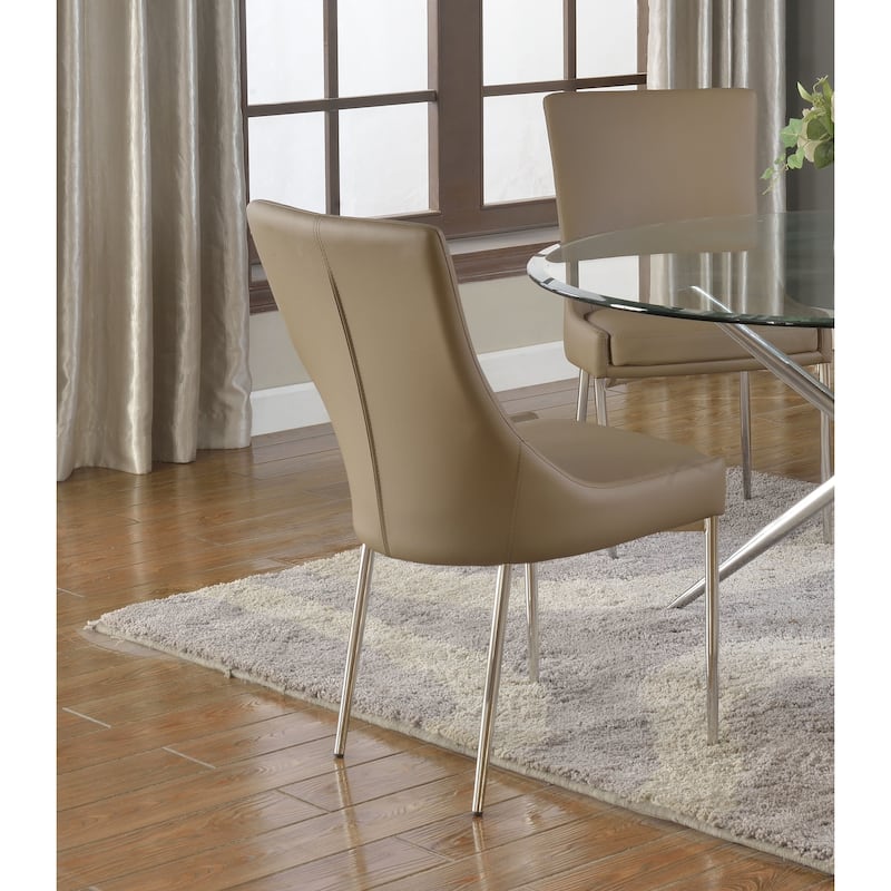 Somette Patty Round Dining Set with Brown Chairs