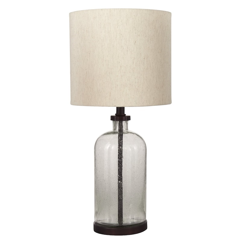 Bandile Modern Farmhouse Glass Table Lamp - 10"W x 10"D x 22"H