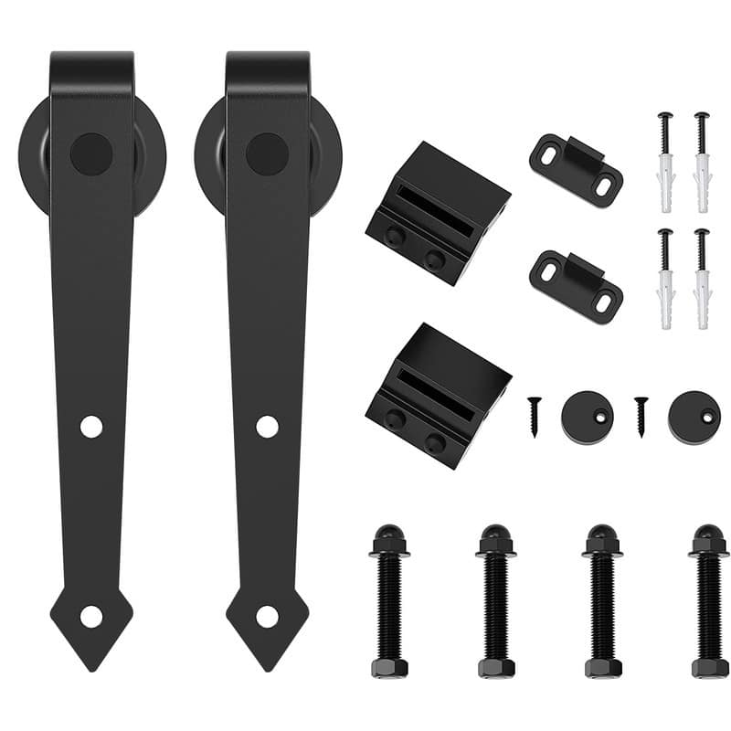 WINSOON 4-16 FT Sliding Barn Door Hardware Track Kit for Single Door Arrow Style Rollers - Rollers