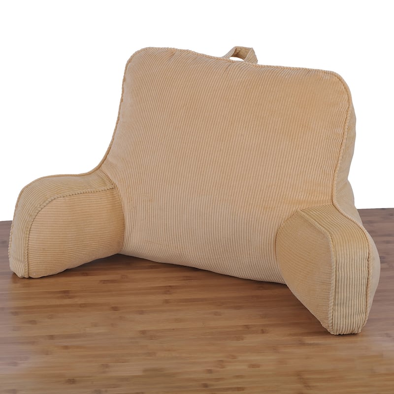 Cotton Corduroy Lounger Bed Rest Pillow Adjustable DIY Filling - Gold