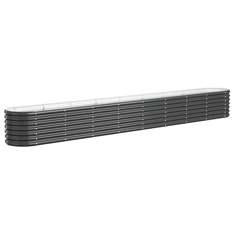vidaXL Garden Raised Bed Patio Outdoor Raised Planter Box Powder-coated Steel