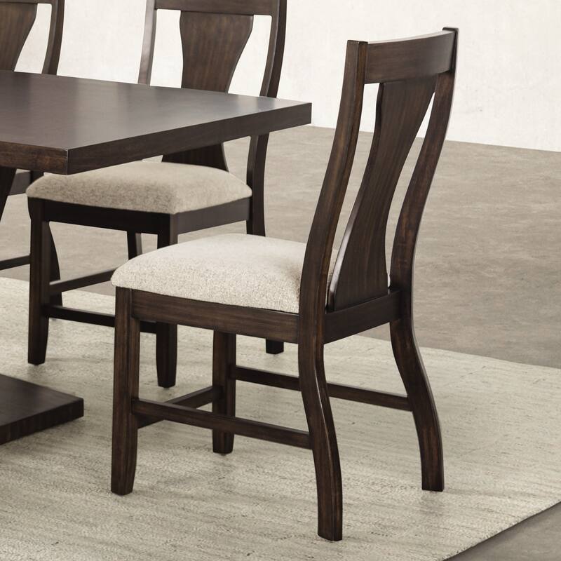 Furniture of America Yara Modern Espresso Wood Padded Seat Side Chair (Set of 2)