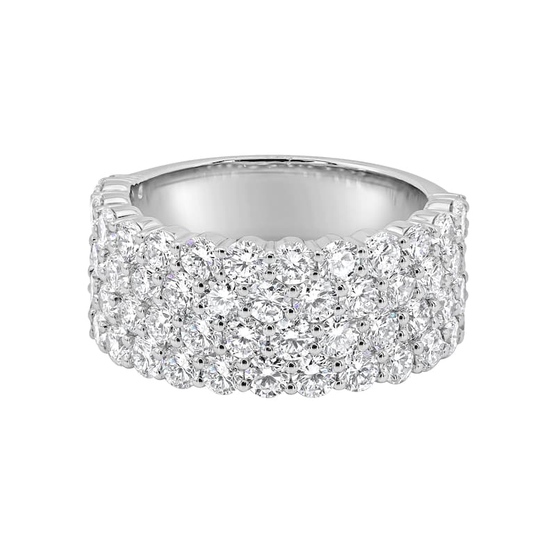 Auriya 14k Gold 4.00ctw Lab Grown Diamond Anniversary Ring (F-G VS) - White - 8