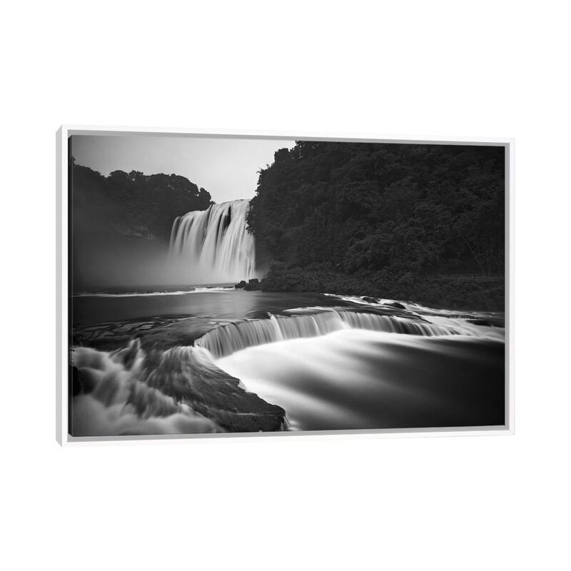 iCanvas "Huangguoshu Waterfalls" by Yan Zhang Framed Canvas Print - White - 18x26