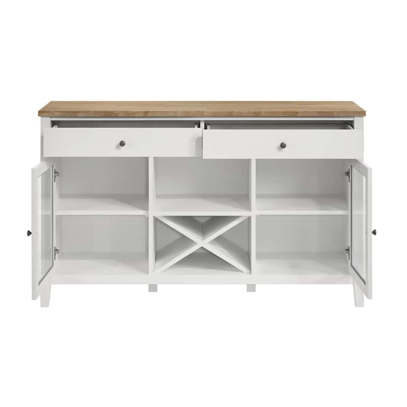 Prager Brown and White 2-door Dining Sideboard